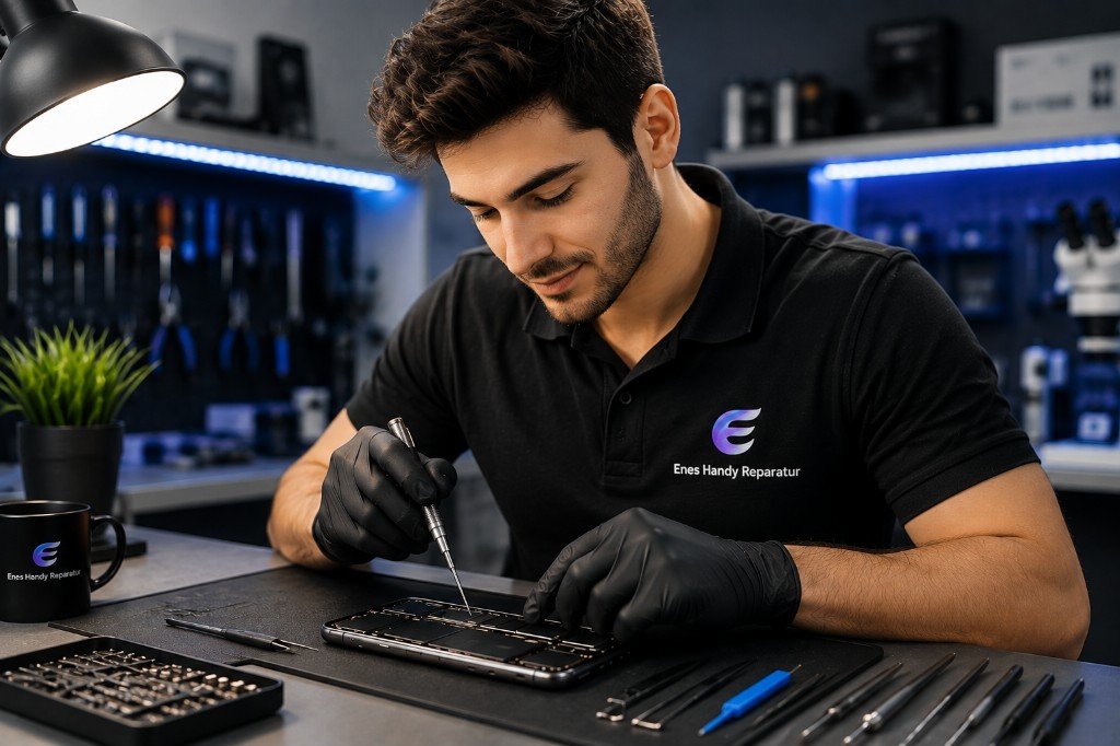 Techniker bei der Handyreparatur – Enes Handy Reparatur